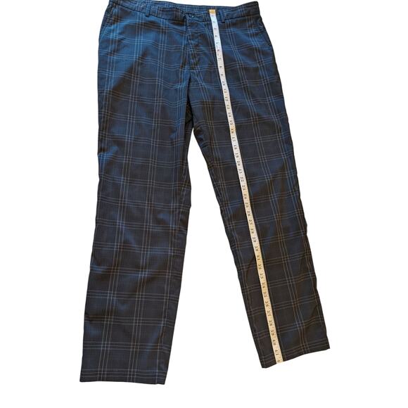 Slazenger Pants Mens 38x32 Plaid Golf Trousers Stretch Polyester Spandex Stretch - Picture 5 of 13